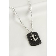 Gümüş Takıcım Çapa Erkek Kolye