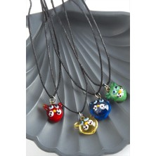 Gümüş Takıcım Köpek Cam Kolye