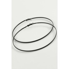 Gümüş Takıcım Noktalı Metal Halka Küpe 8-9-10 cm