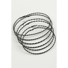 Gümüş Takıcım Burgulu Metal Halka Küpe 6 Adet