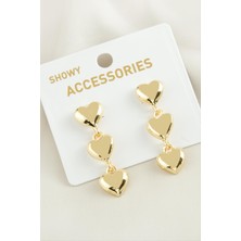 Gümüş Takıcım Kalp Yeni Sezon Metal Küpe