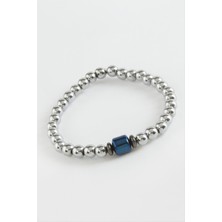 Gümüş Takıcım Hematit Cdoğaltaş Bileklik