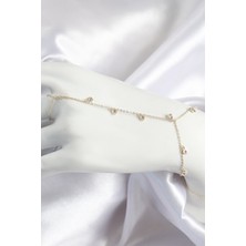 Claris Pirinç Zirkon Taşlı Sallantılı Model Gold Renk Kadın Şahmeran