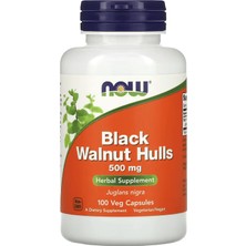 Now Foods Black Walnut Hulls Juglans Nigra 500 Mg 100 Veg Caps