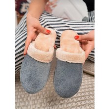 Rose Düz Kadın Kışlık Günlük Ev Terliği