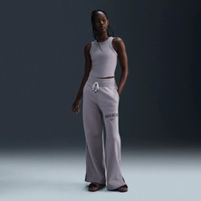Nike Phoenix Fleece Hr Logo Pant Wide Kadın Eşofman Altı - Polarlı Yüksek Belli Geniş Paça - FV7684-634