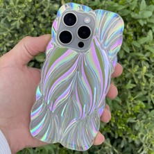 CepStok iPhone 14 Pro Kılıf Yaprak Desenli Parlak Darbe Önleyici Silikon Kapak