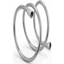 YMV Çelik Kenetli  Kalite 150 cm Duş Banyo Seti Başlığı Hortumu Duşluk Spiral Hortum