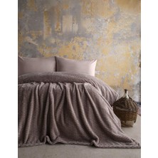 Apricitas Home Çift Kişilik Trusty Vizon Jakar Desen Battaniye 200x220 CM