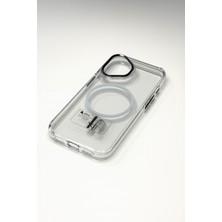 iPhone 17 Magsafe Destekli Krom Çerçeveli Şeffaf Sert Koruma Kılıf - Loop