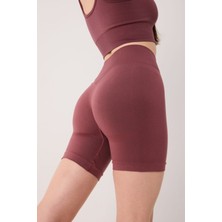 Cervus Essential Spor Şort Yüksek Bel Esnek Şekillendirici ve Toparlayıcı Seamless Tayt Kısa Şort
