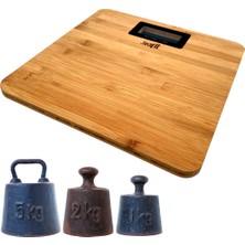 Techfit Bambu Banyo Baskülü Yüksek Hassasiyetli Darbelere Dijital Dayanıklı Ter - X582I498-R06