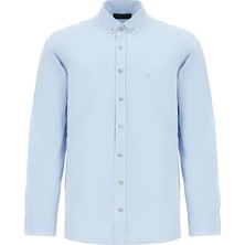 Abdullah Kiğılı Uzun Kol Regular Fit Pamuk Düğmeli Yaka Oxford Gömlek