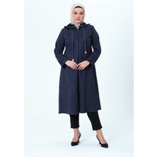 Bilgenaz Kadın Büyük Beden Süet Kumaş Ara Boy Mevsimlik Kap