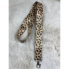 Hediyebum Açık Leopar Desenli Boyun Askısı