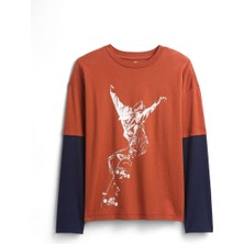Gap Erkek Çocuk Relaxed Grafik Baskılı T-Shirt