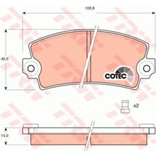TRW-GDB148 - Fren Balatası Ön R12
