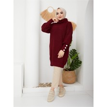 Pamuk Butik Kadın Kahverengi Boğazlı Triko Kazak -62