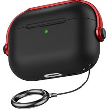 Buff Labs Buff Airpods Pro 3. Nesil ile Uyumlu Djpods Askı Aparatlı Kılıf Black-Red