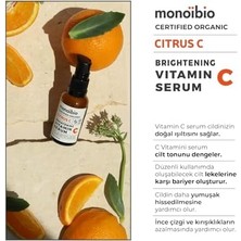 Mena Rise Cıtrus C Cosmos Organik Sertifikalı Vitamini C Serumu – Yaşlanma Karşıtı Aydınlatıcı Gündüz Gece Kullanıma Uygun C Vitamini Yüz Serumu Süt Formunda – Vegan Sertifikalı 30 ml