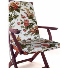 Misda Store Bahçe Balkon Salon Çiçek Desenli Sandalye Minderi 2'li