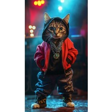 Aydın Garage Kedi Kapı Direk Kaplama Folyosu Baskılı Sticker Sağ-Sol 2 Adet 22*50 cm