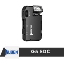Wuben G5 Edc Fener | 400 Lümen Şarj Edilebilir Mini El Feneri - Manyetik Taban, Type-C, 180° Dönebilen Kafa