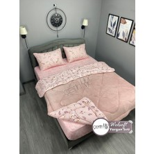 Çetin Home Çetinhome Çift Kişilik Desenli Welsoft Yorgan Seti Lavinya Pudra (Çarşafsız)