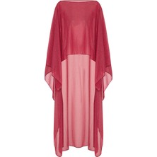 Aquella Simli Krep Bordo Kaftan