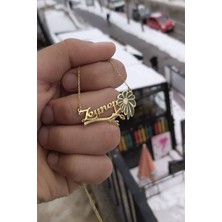 Özgür Takı 925 Ayar Gümüş Isimli Papatya Kolye