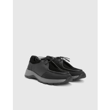 İLVİ Kaile Hakiki Floter Süet Deri Siyah Erkek Spor Ayakkabı