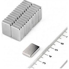 MCM Group 1 Adet 15X10X1.5 mm Köşeli Neodyum Mıknatıs N35 Magnet Dayanıklı Nikel Kaplama ( Lisinya )