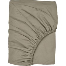 IKEA Ullvıde Lastikli Çarşaf Gri Bej 120 x 200 cm