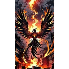 Aydın Garage Anka Kuşu Kapı Direk Kaplama Folyosu Baskılı Sticker Sağ-Sol 2 Adet 22*50 cm