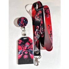 Hediyebum Deadpool Boyun Askısı Yoyo ve Dik Kartlık Set