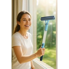 Spreyli Çekçekli Camsil & Fırça Aparatı - Çok Fonksiyonlu Cam Temizleyici Set