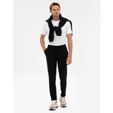 Pierre Cardin Erkek Siyah Slim Fit Duble Paça Eşofman Altı 50314209-VR046