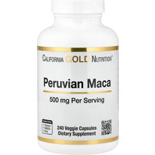California Gold Nutrition, Peruvian Maca, 500 Mg, 240 Veggie Caps