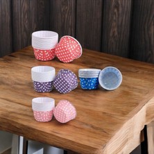 Modger Muffin Cup Cake Puantiyeli 100 Adet 4 Renk Karışık Kek Kapsülü Cupcake
