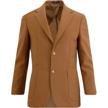 Uki Camel Mono Yaka Klasik Ceket