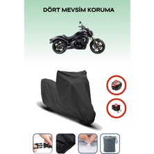 Breen Kawasaki Vulcan S Uyumlu Siyah Motorsiklet Branda, Motor Örtüsü
