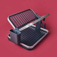 Arow Daisy Alüminyum Katlı Tabaklık - Gri / Beyaz