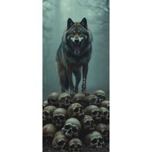 Aydın Garage Kedi Kapı Direk Kaplama Folyosu Baskılı Sticker Sağ-Sol 2 Adet 22*50 cm