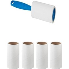 4'lü Yapışkan Rulo Seti, Pratik Tüy ve Toz Toplayıcı, 240 Yaprak Kapasiteli, Ev ve Ofis Için Uygun