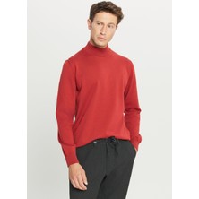 Altınyıldız Classics Yarım Balıkçı Yaka Standart Kiremit Erkek Kazak ACE043261438_KMT