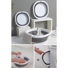 Kapısı Katlanır Badya Akordiyon Silikon Leğen (2,7 Litre Badya)