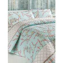 Upstyle Çok Amaçlı Battal Boy Kapitone Yatak Örtüsü 240X225 cm Turkuaz