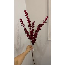 Yonca Çiçekçilik Yapay Bordo Okaliptus - Tek Dal 90 cm