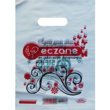 Misda Store Eczane Poşeti Baskılı El Geçme Poşet 25X35 cm 1 kg x 200'LÜ