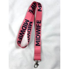 Hediyebum Pembe Siyah Mıdwıfe Boyun Askısı